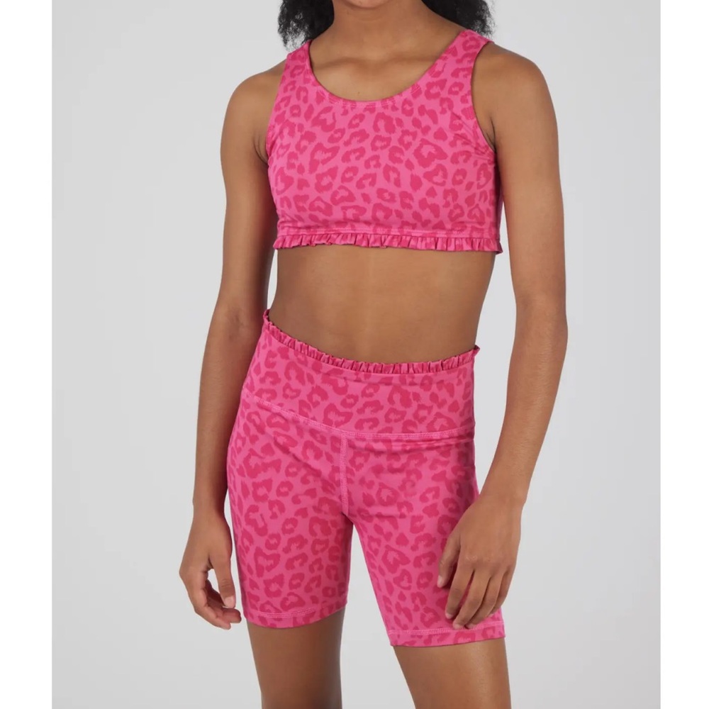 Yogalicious Girl Leopard Activewear Set size 10